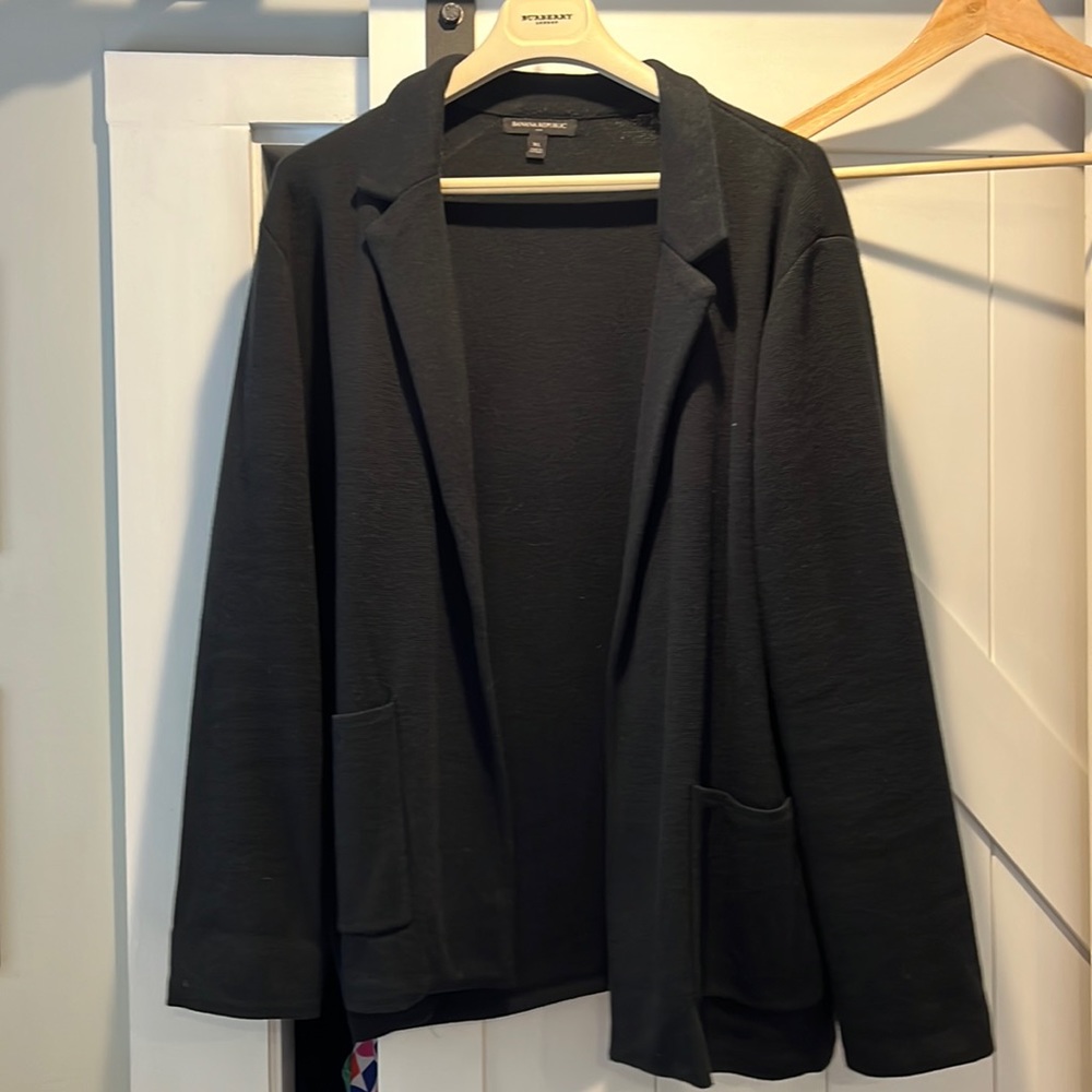 Banana Republic Factory Sweater Blazer - Black XL